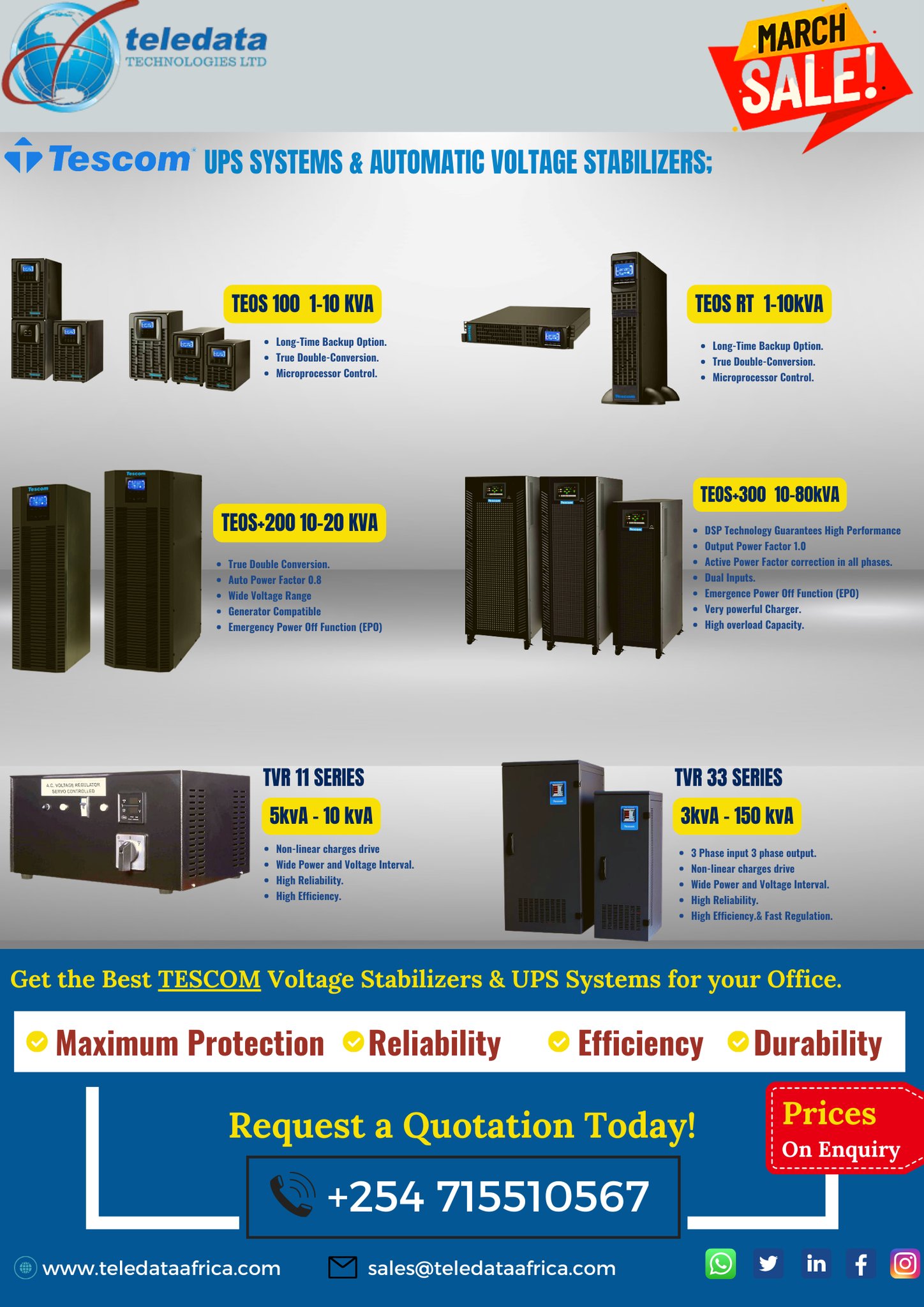 Teledata - 𝐏𝐫𝐨𝐝𝐮𝐜𝐭𝐢𝐯𝐞 𝐖𝐞𝐞𝐤 𝐀𝐡𝐞𝐚𝐝 𝐰𝐢𝐭𝐡 𝐓𝐄𝐒𝐂𝐎𝐌 𝐔𝐏𝐒 𝐒𝐲𝐬𝐭𝐞𝐦𝐬! ~~~~~~~ Is ...