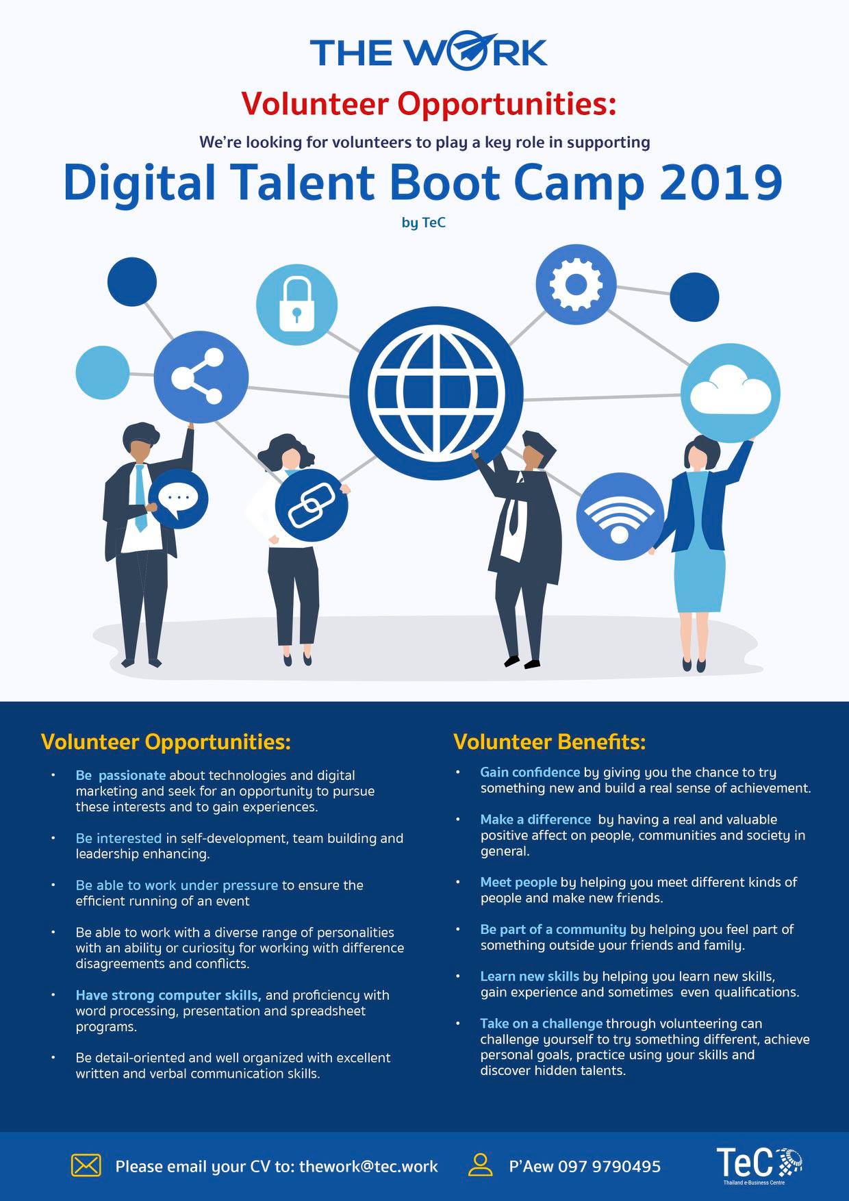 The Work by TeC - 📣We're Hiring Talented Volunteer 📣ข่าวดี...