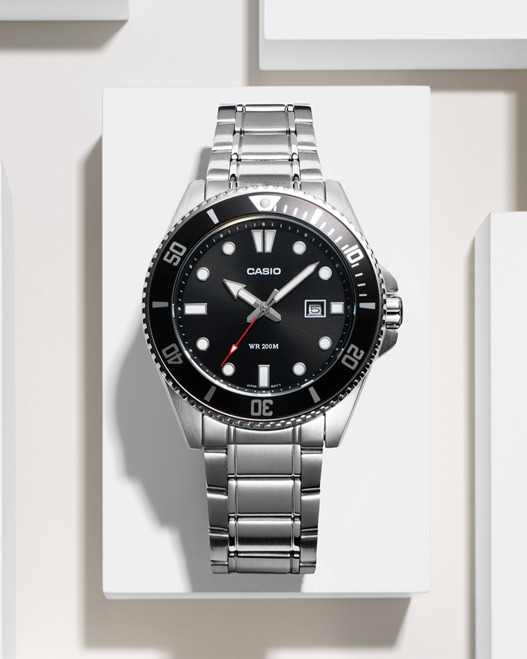 Casio Duro MDV-107 'Pepsi' with double domed sapphire crystal and