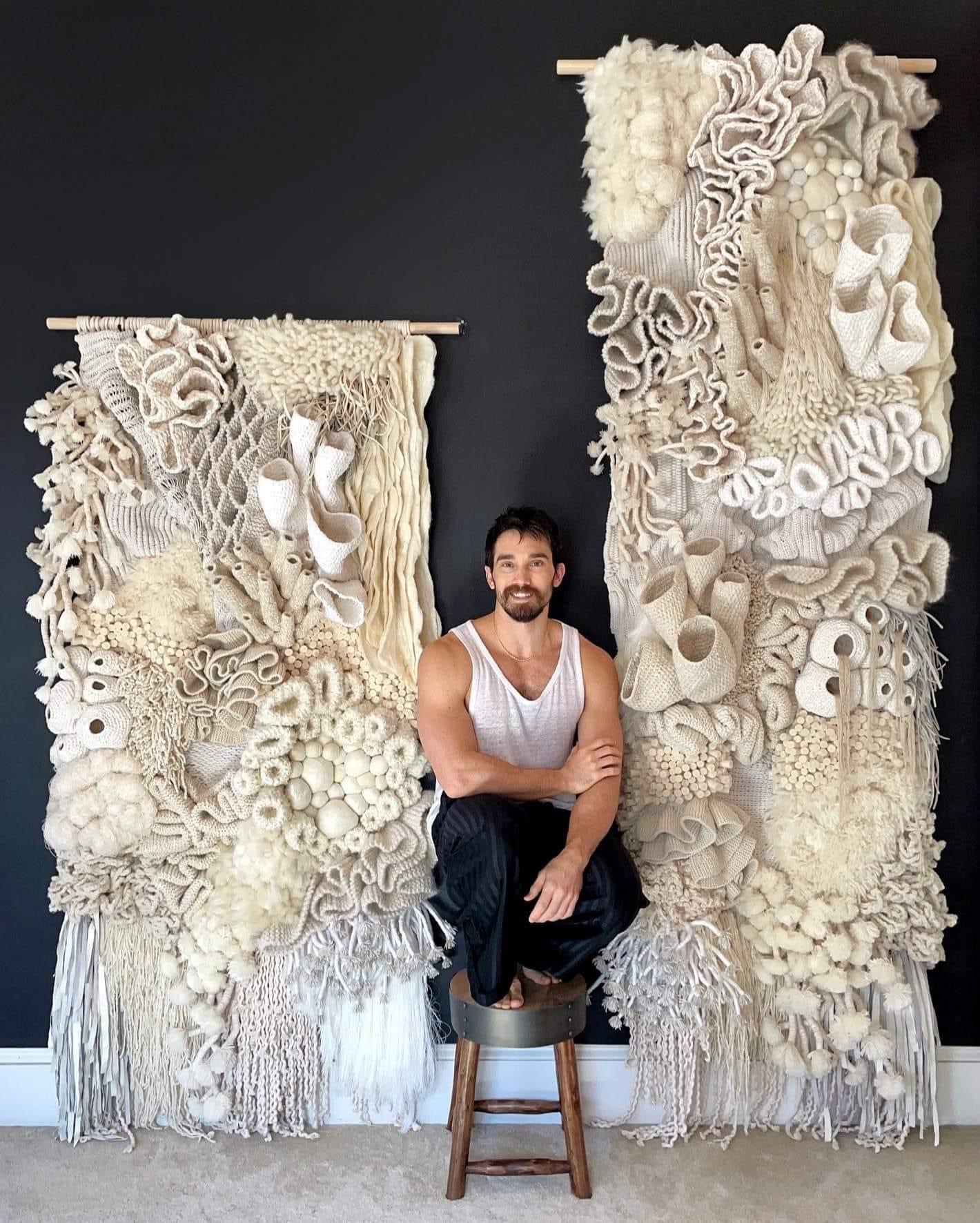The Coral and Shell Reefs of Textile art design by Erik Speer