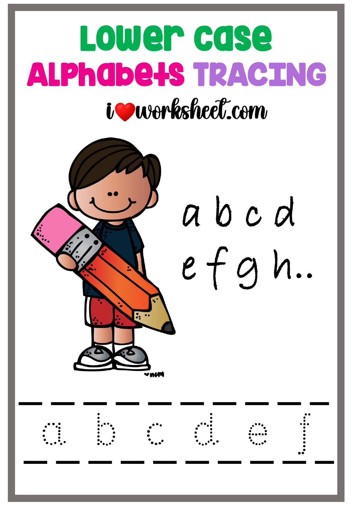 KINDERGARTEN WORKSHEETS & RESOURCES👨‍👩‍👧‍👧 | Alphabet Tracing ...