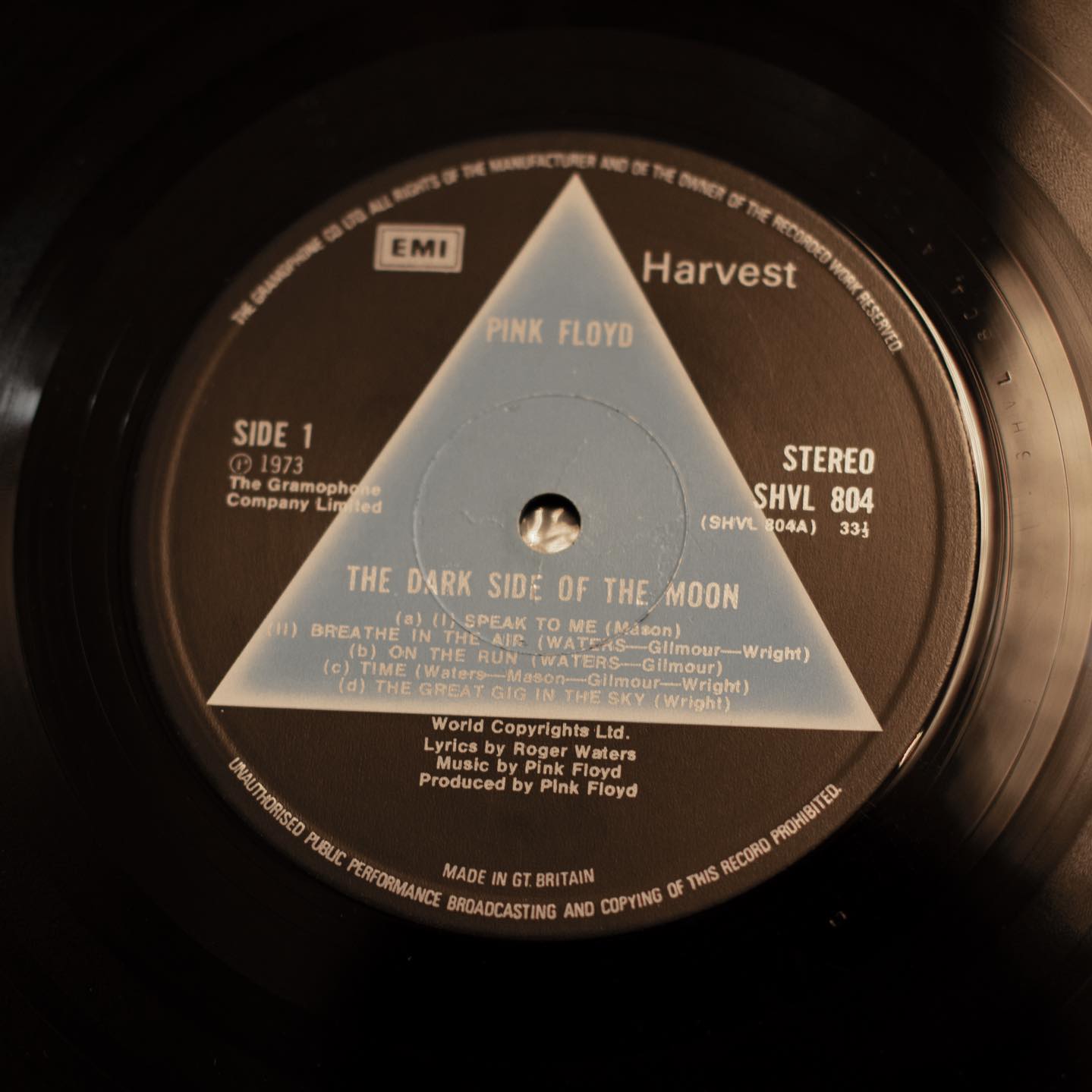 ピンク・フロイド 狂気 英国初版 Solid Blue A2/B2 マトリクス U.K. Solid Blue Triangle label A2/B2 matrices Dark Side of the