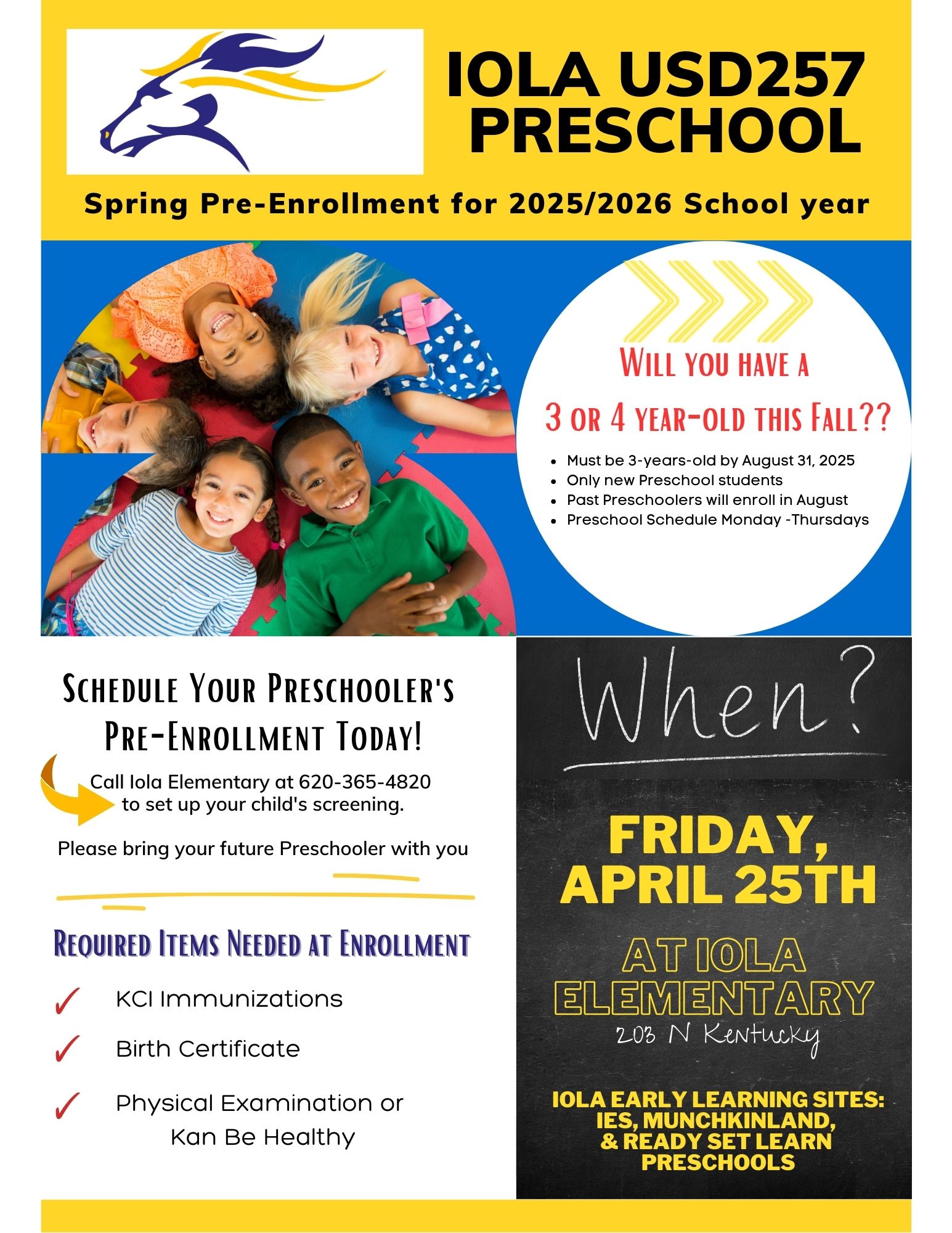 Iola - It is time to sign up for Preschool Enrollment and Screening for ...