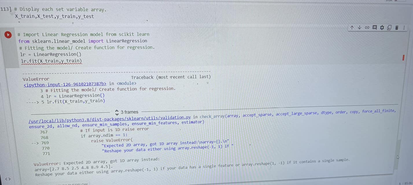Help with linear regression training data