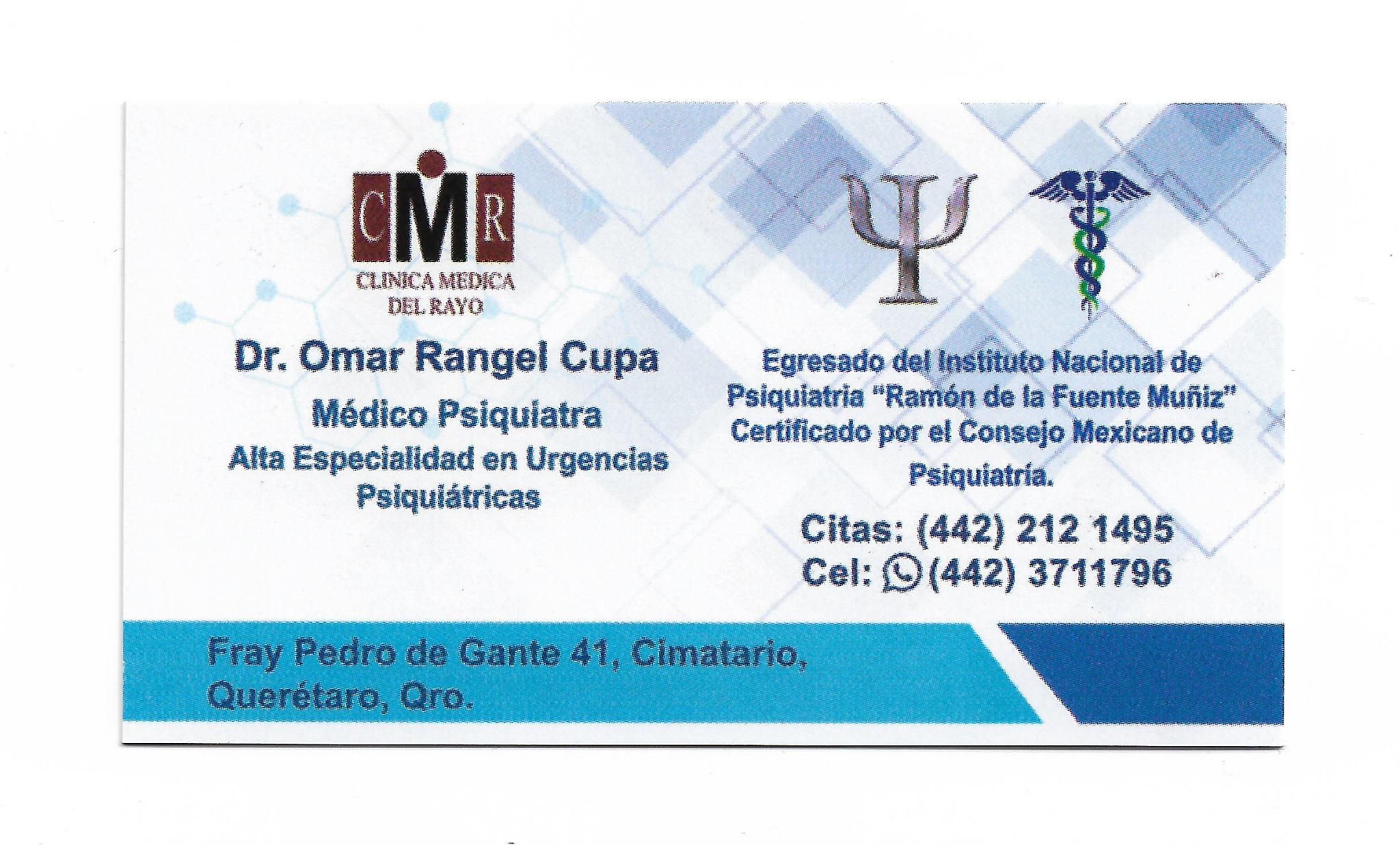 Dr. Omar Rangel Cupa - Psiquiatra Querétaro | Querétaro