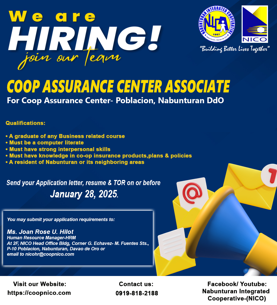 Nabunturan - 𝗖𝗢𝗢𝗣 𝗔𝗦𝗦𝗨𝗥𝗔𝗡𝗖𝗘 𝗖𝗘𝗡𝗧𝗘𝗥 𝗔𝗦𝗦𝗢𝗖𝗜𝗔𝗧𝗘 For Coop Assurance Center ...