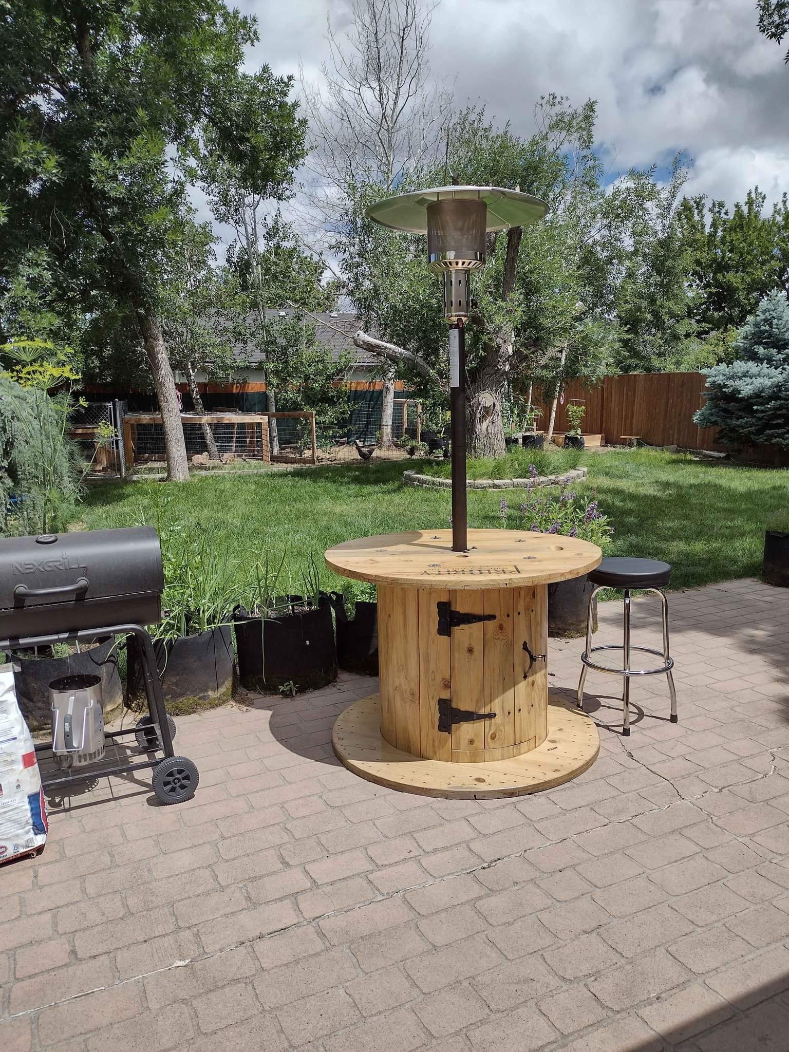 Diy Patio Heater Table Wood Spool Patio Heater
