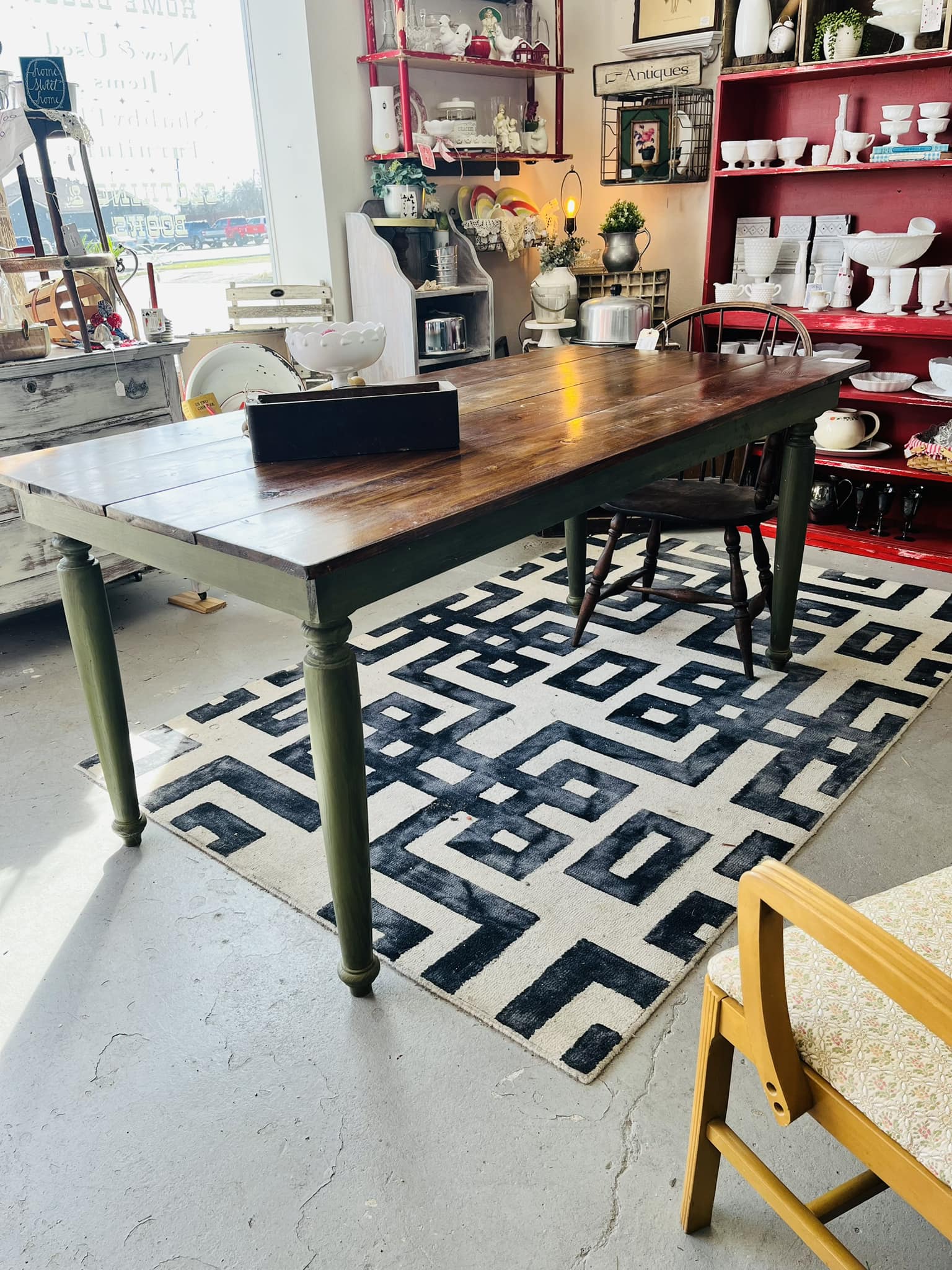 Unique 1960s or 1970s vintage table in 1900 home