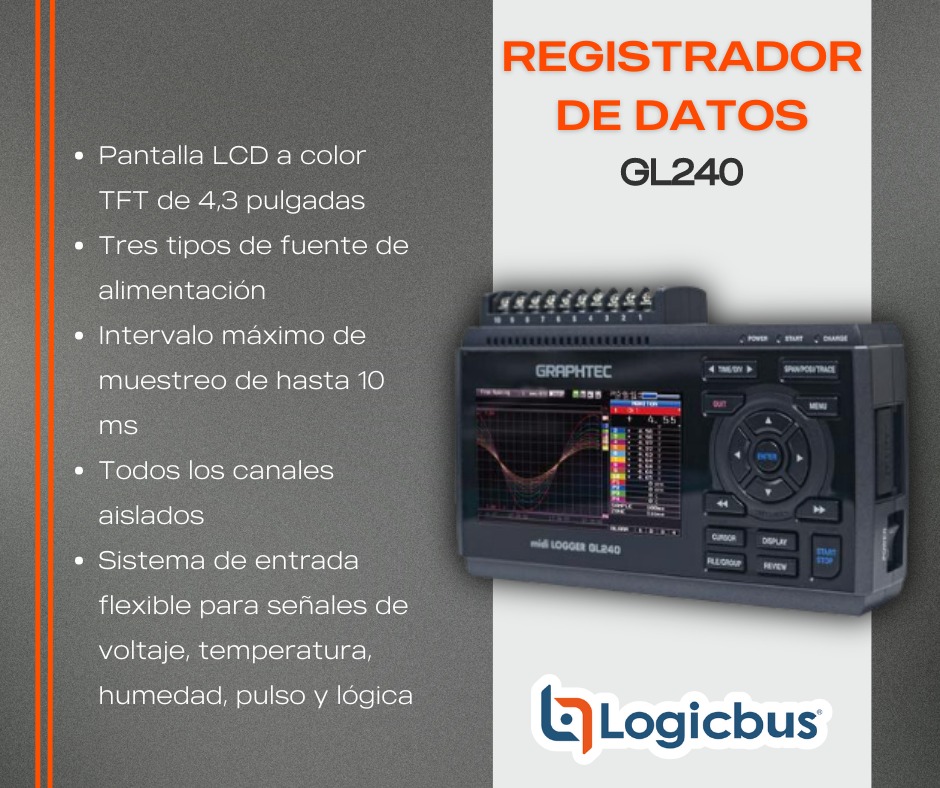 Logicbus - El GL240 de Graphtec es un registrador de datos...