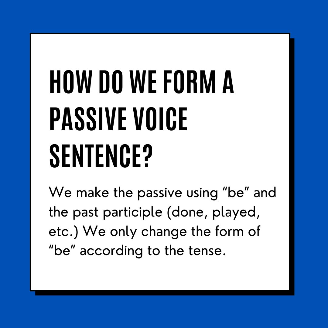 English Zone - ¿Sabes cómo usar Passive Voice en inglés?...
