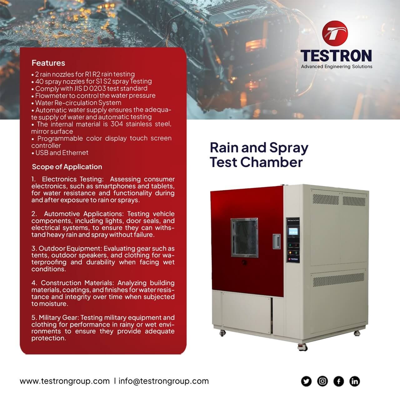 Testron - 𝐓𝐞𝐬𝐭 𝐁𝐞𝐲𝐨𝐧𝐝 𝐋𝐢𝐦𝐢𝐭𝐬 𝐰𝐢𝐭𝐡 𝐓𝐞𝐬𝐭𝐫𝐨𝐧’𝐬 𝐑𝐚𝐢𝐧 𝐚𝐧𝐝 𝐒𝐩𝐫𝐚𝐲 𝐓𝐞𝐬𝐭 𝐂𝐡𝐚𝐦𝐛𝐞𝐫 ...