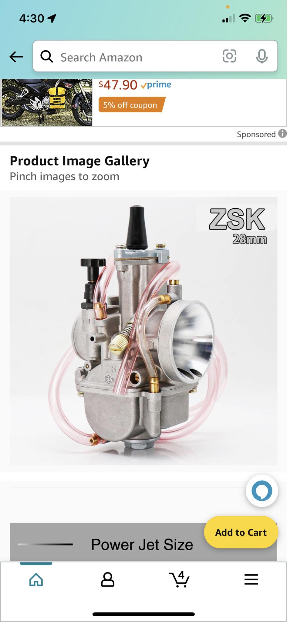 KYN Universal 2T 4T Motorcycle PWK Carburetor Carb For