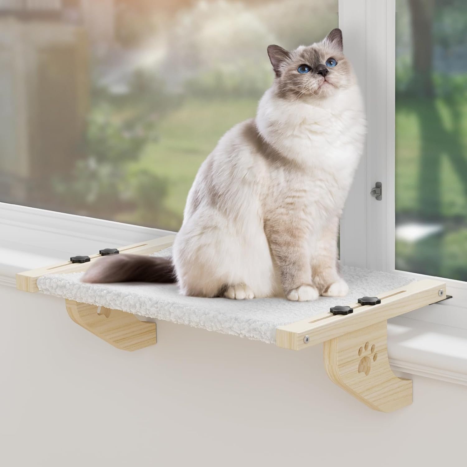 GORILLA GRIP Cat Window Perch, Sturdy Cat Bed Window...