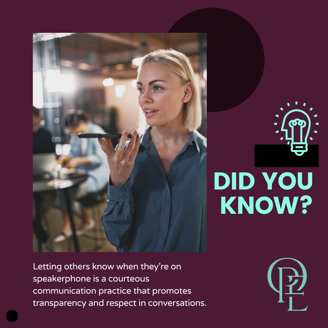 On - 📞💡 Did you know? Letting others know when they're on speakerphone ...
