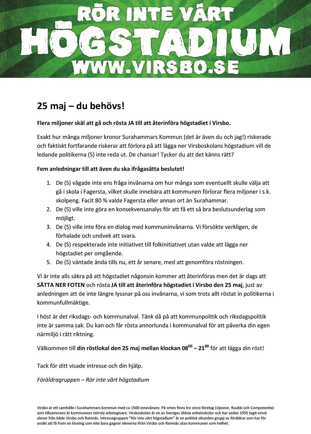 Rör inte vårt... - Rör inte vårt högstadium - Virsbo