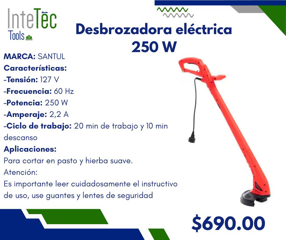 InteTec - 🔰 Desbrozadora eléctrica 250 W 🔰 📍 Te invitamos a visitarnos ...