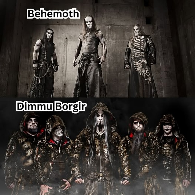 Behemoth and Dimmu Borgir extreme metal bands