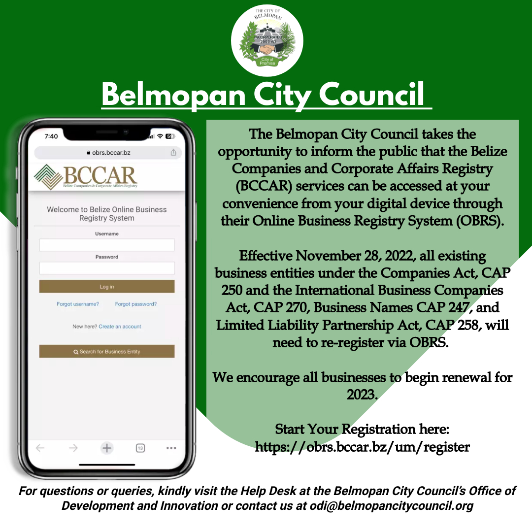 Belmopan City Council - 📣📣Attention Business Owners, please take note ...
