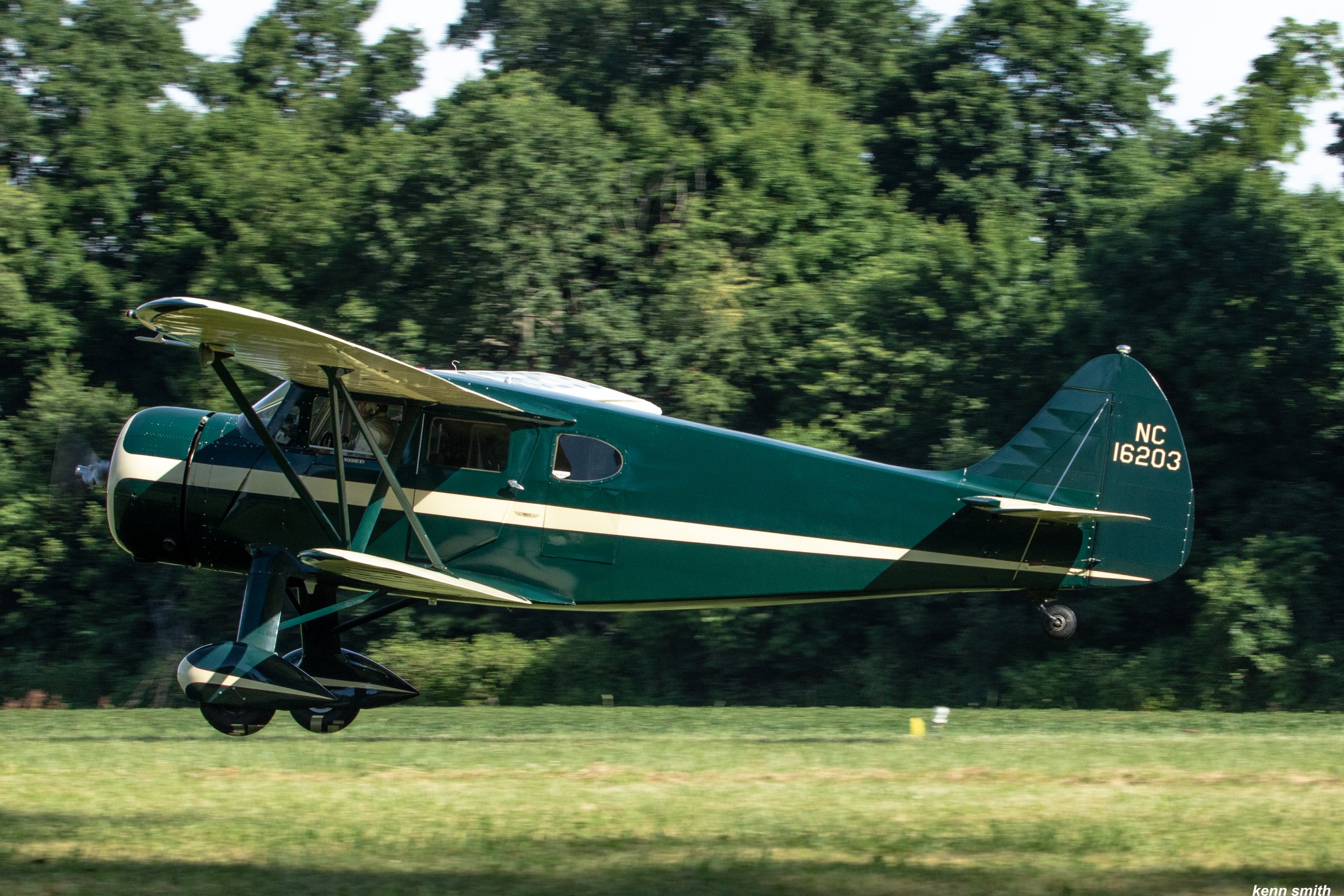 Chuck Wentworth's 1936 Waco ZQC-6 cargo freighter at Central Coast