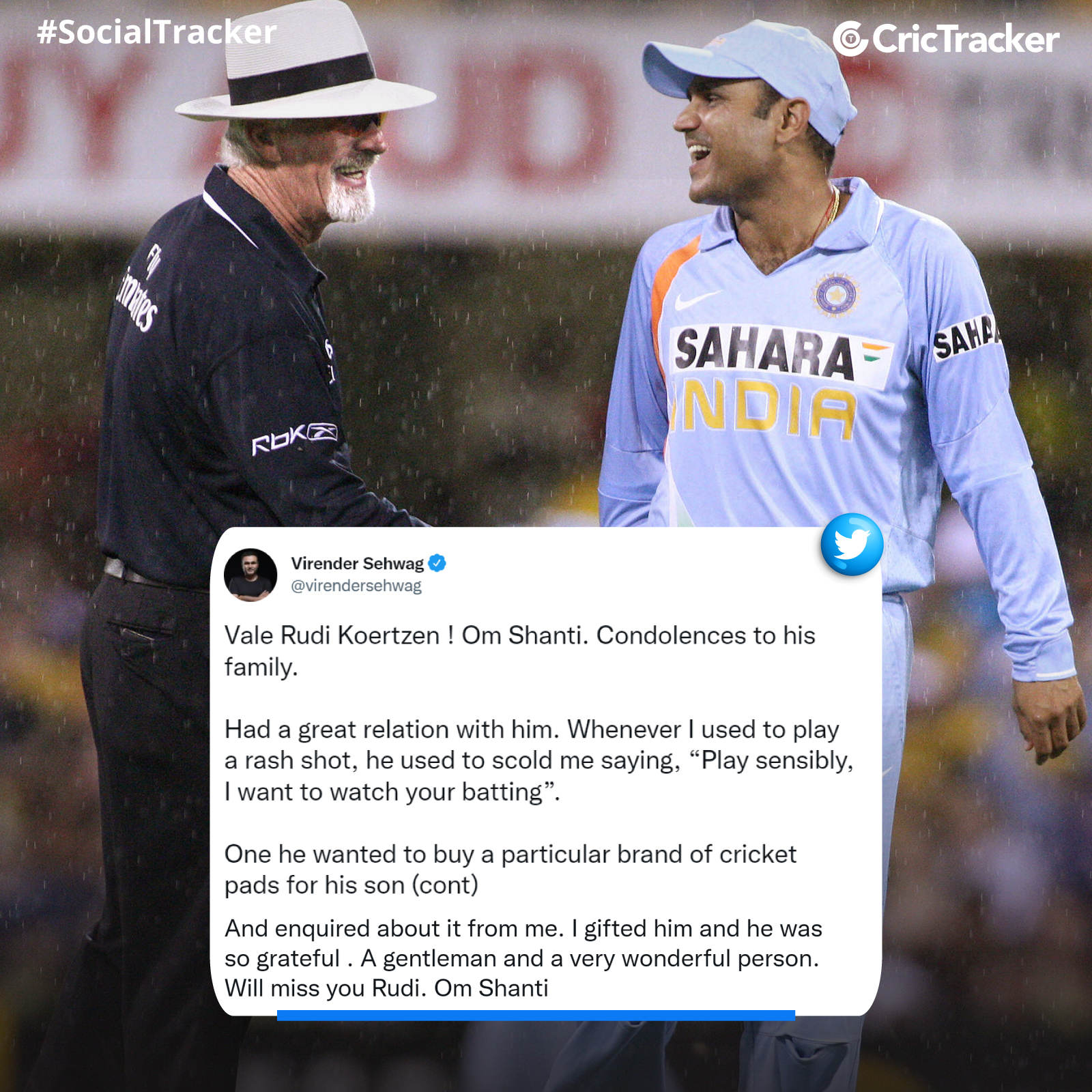 CricTracker - Virender Sehwag shares an emotional story of... | Facebook