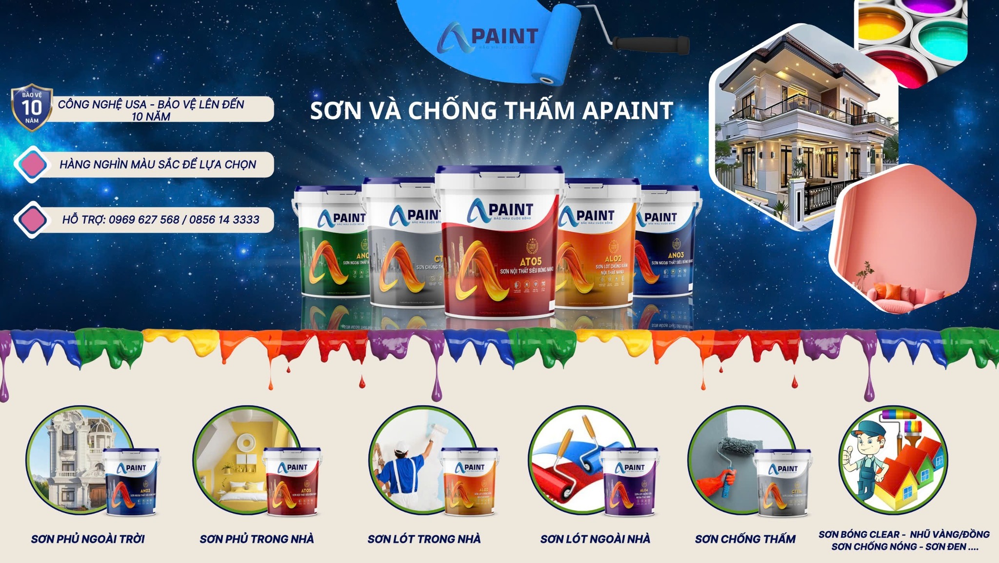 Sơn và Chống Thấm Apaint