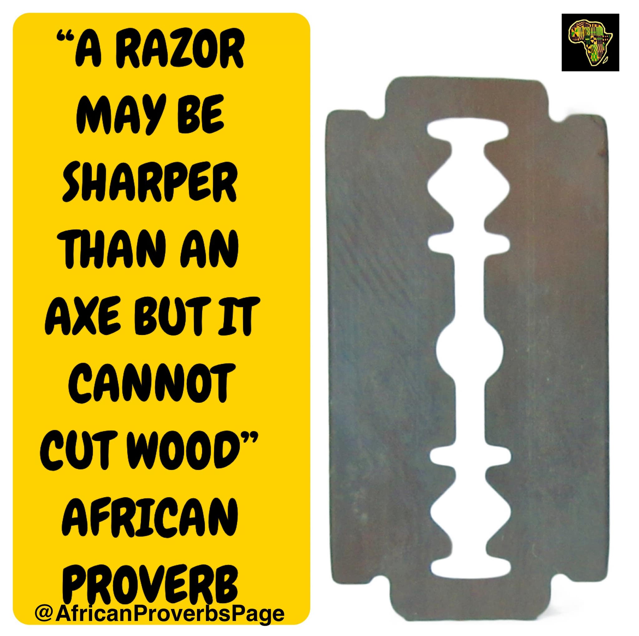 African Proverbs Page - African Proverb: A razor may be sharper than an ...