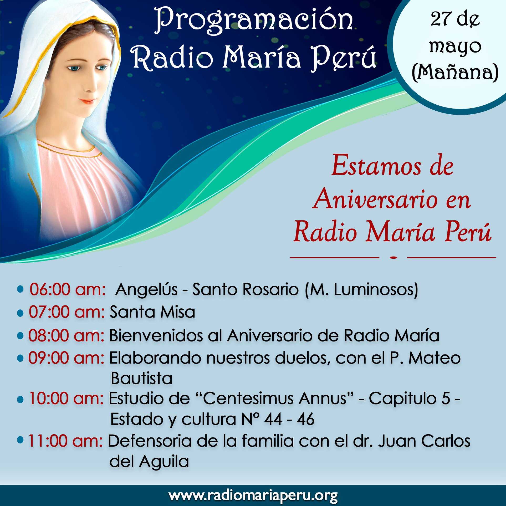 Les compartimos nuestro avance de... - Radio Maria Perú | Facebook
