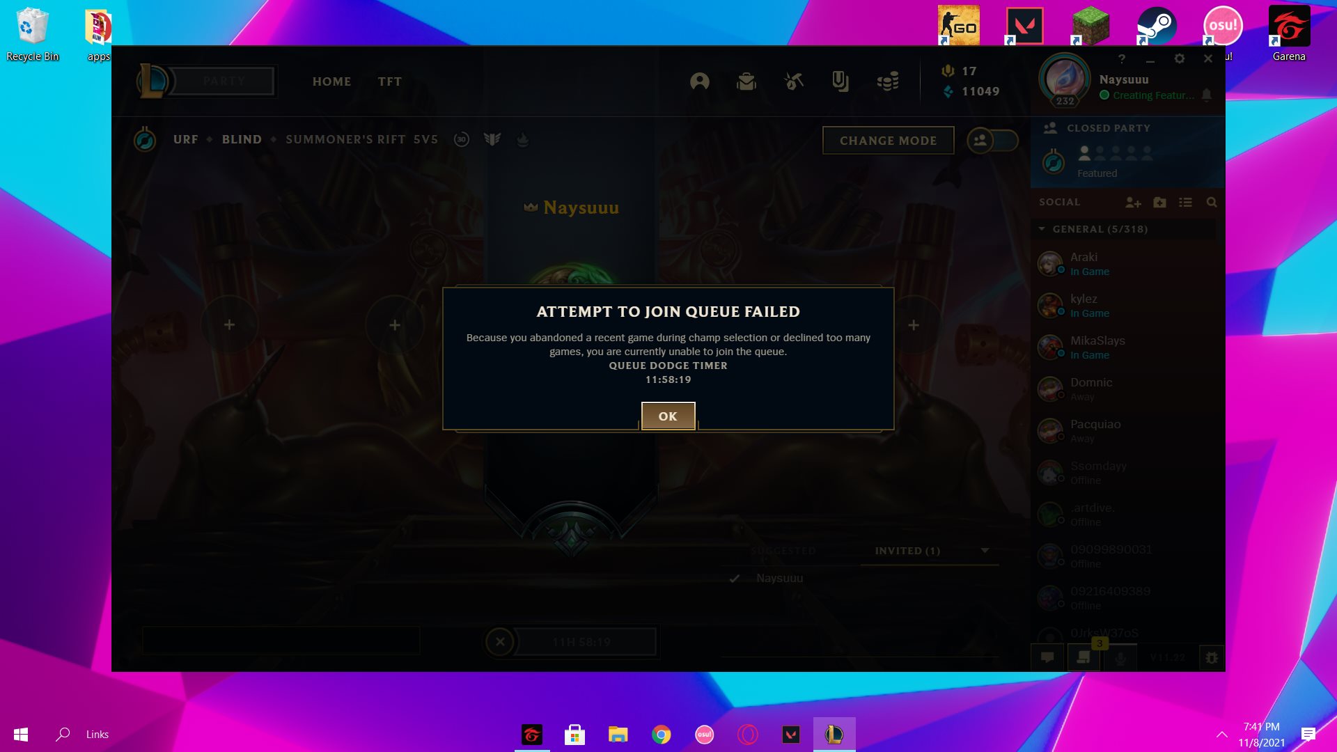 50 Shades Of League | WTF I accepted the queue and its still loading ...