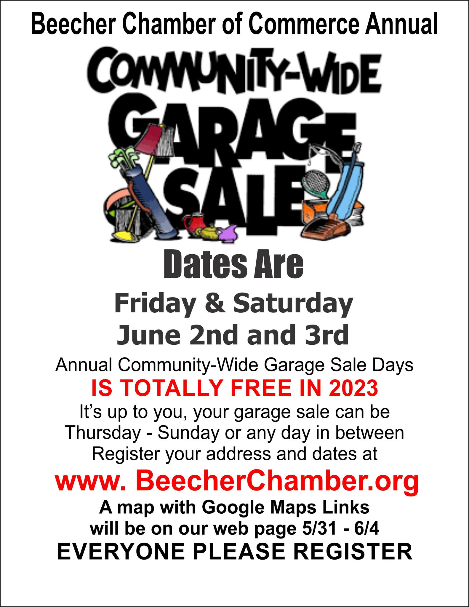 Kechi city wide garage sale on June 13th, 2026