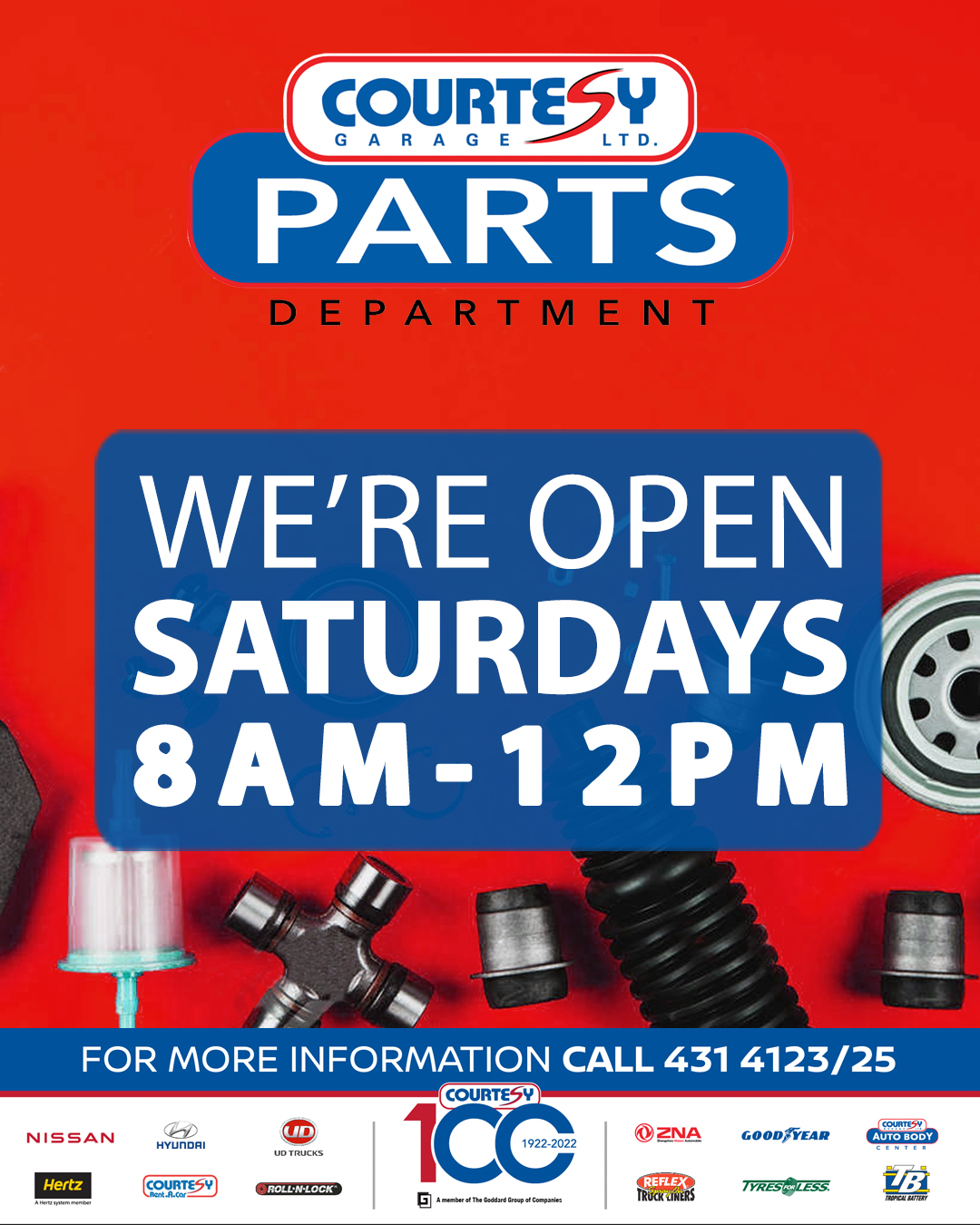 Courtesy - 🚨OPEN SATURDAYS🚨 Did you know that our Courtesy Garage PARTS ...