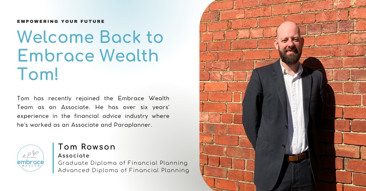 Embrace Wealth - We are pleased to welcome Tom Rowson back...