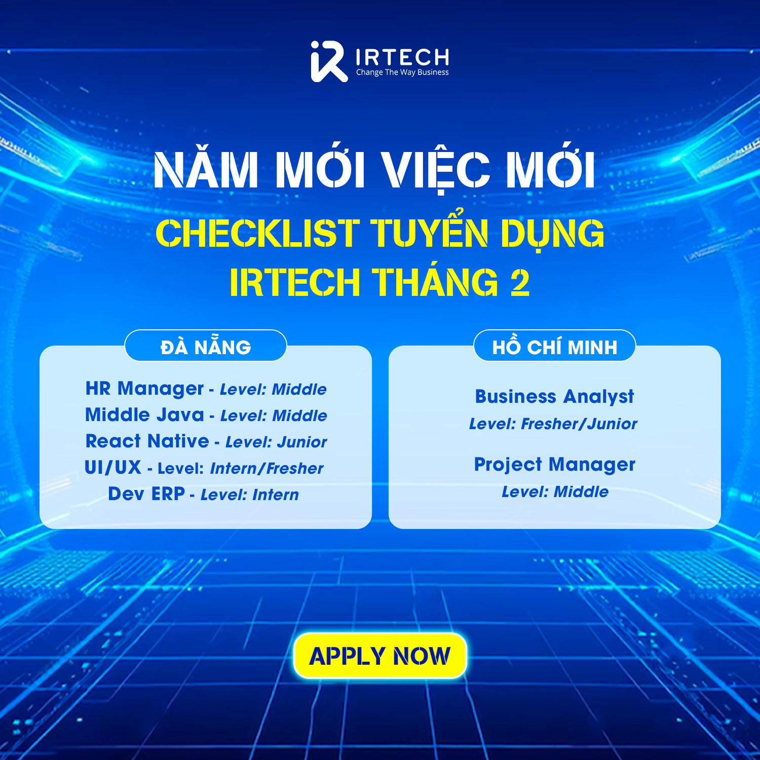 IRTech Careers - 🔥NĂM MỚI VIỆC MỚI 🔥 🐍 CHECK LIST BẢN TIN...