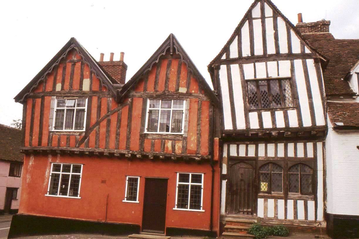 Lavenham, The Crooked House in 1980 and in 2012