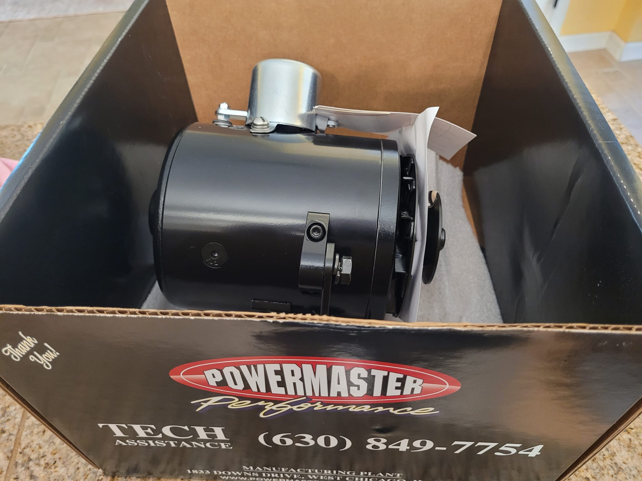 Powermaster 6 volt positive ground 60 AMP alternator for Model A Ford