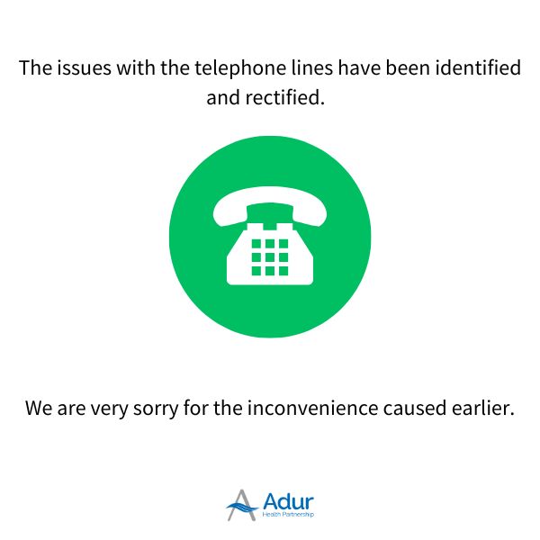 Adur - We are pleased to let you know that our telephone lines are ...