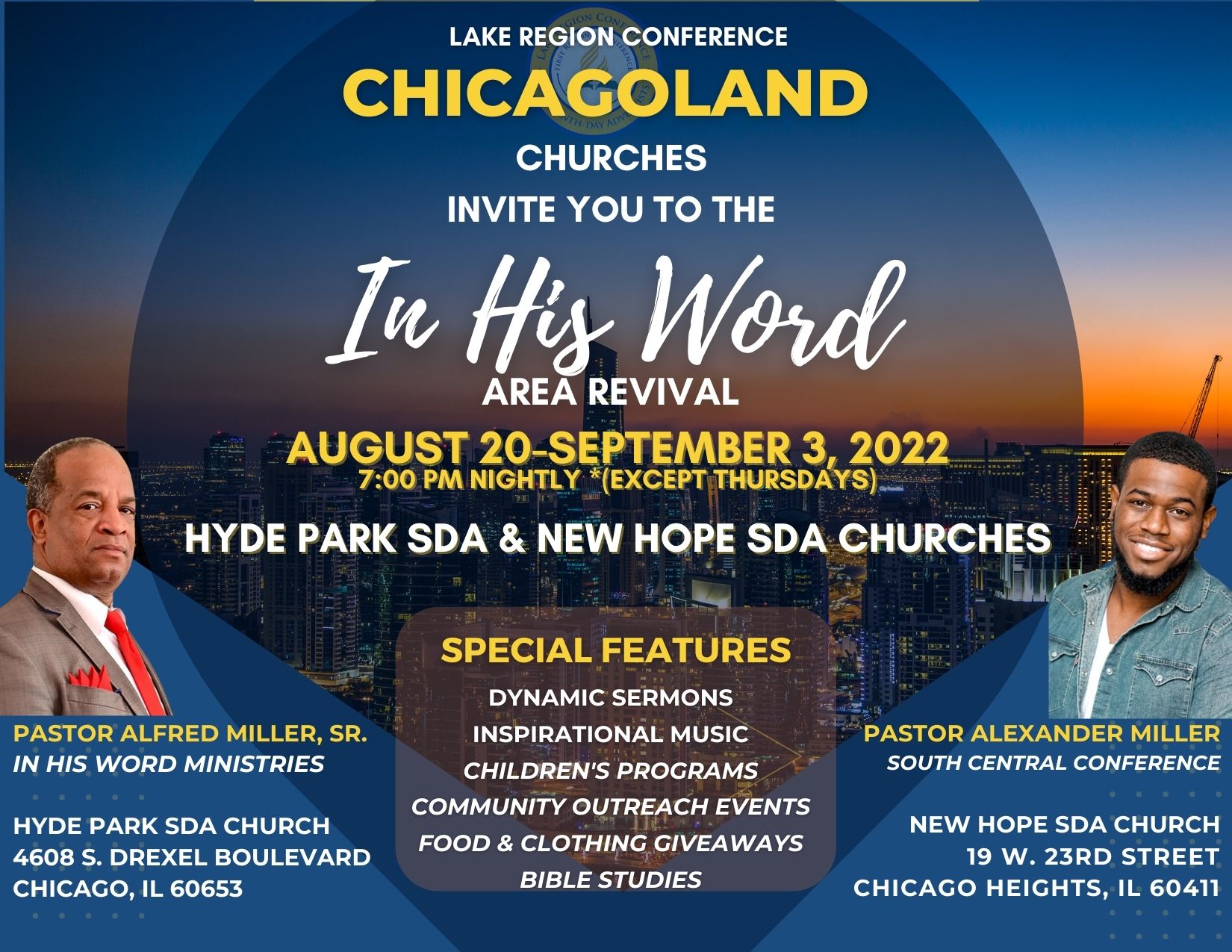 The Chicagoland "In His... - Chicago Hyde Park SDA Church | Facebook