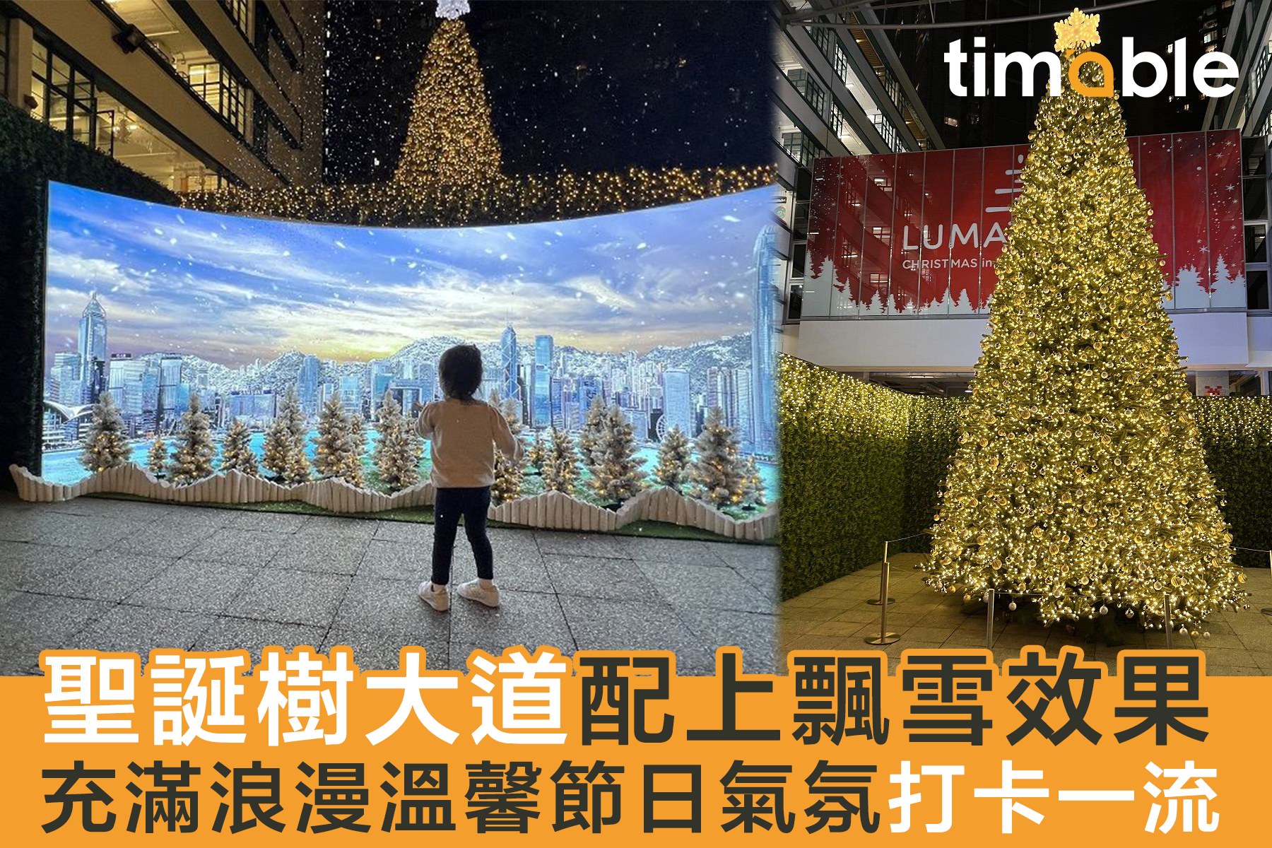 Timable - 【#timable聖誕節】今個聖誕🎄PMQ化身聖誕仙境🪄 放滿閃令令嘅聖誕樹，仲有飄雪效果 ️... | Facebook