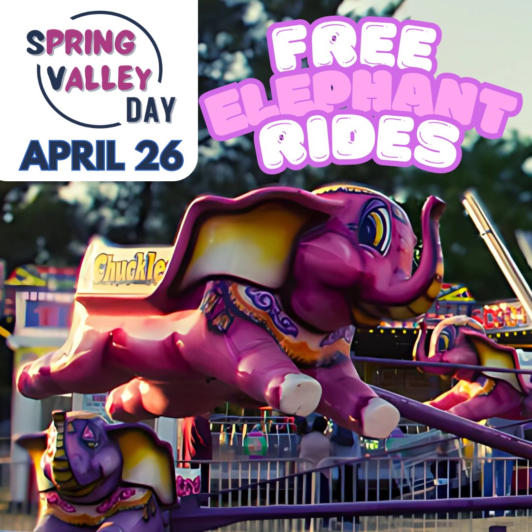 🎉🐘 FREE Elephant Rides at Spring... - Spring Valley Day | Facebook