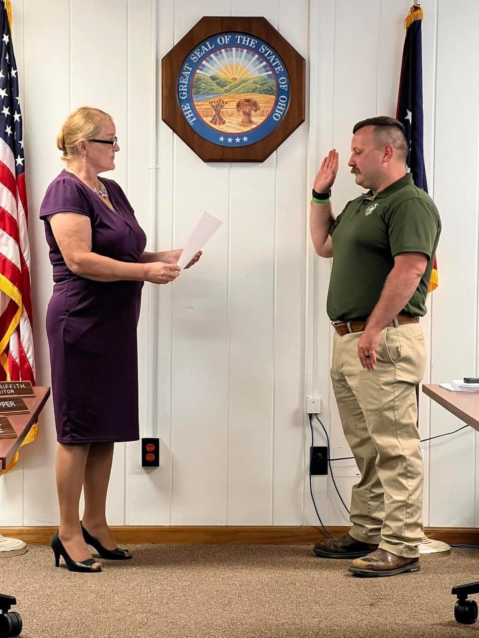 Village - Congratulations to Mark Carey as he was sworn in last evening ...