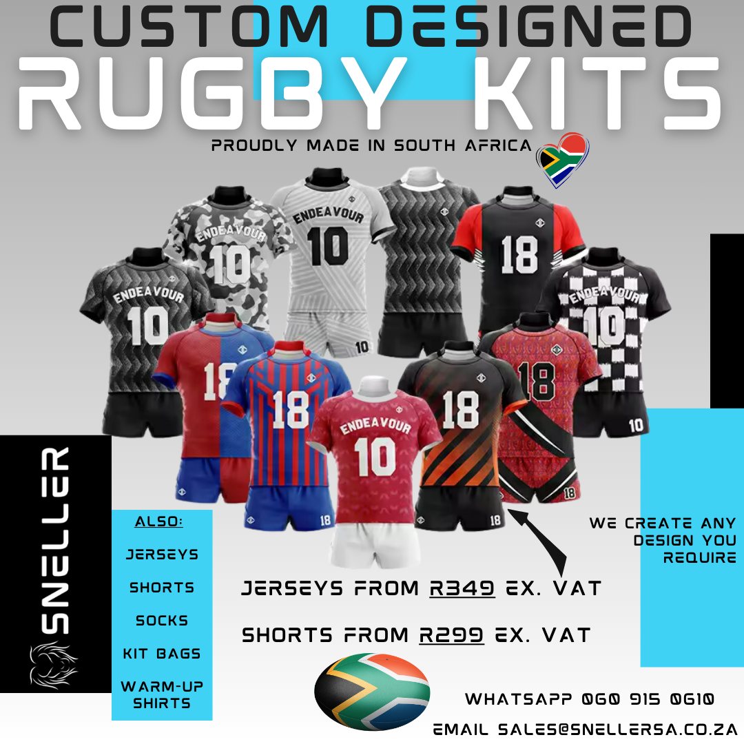 Sneller - 🏉🇿🇦 Proudly South African Rugby Kits by Sneller Clothing! 🇿🇦🏉 ...