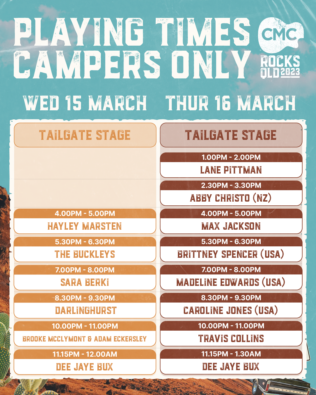 CMC Rocks - Wednesday and Thursday playing times for CMC Rocks campers ...