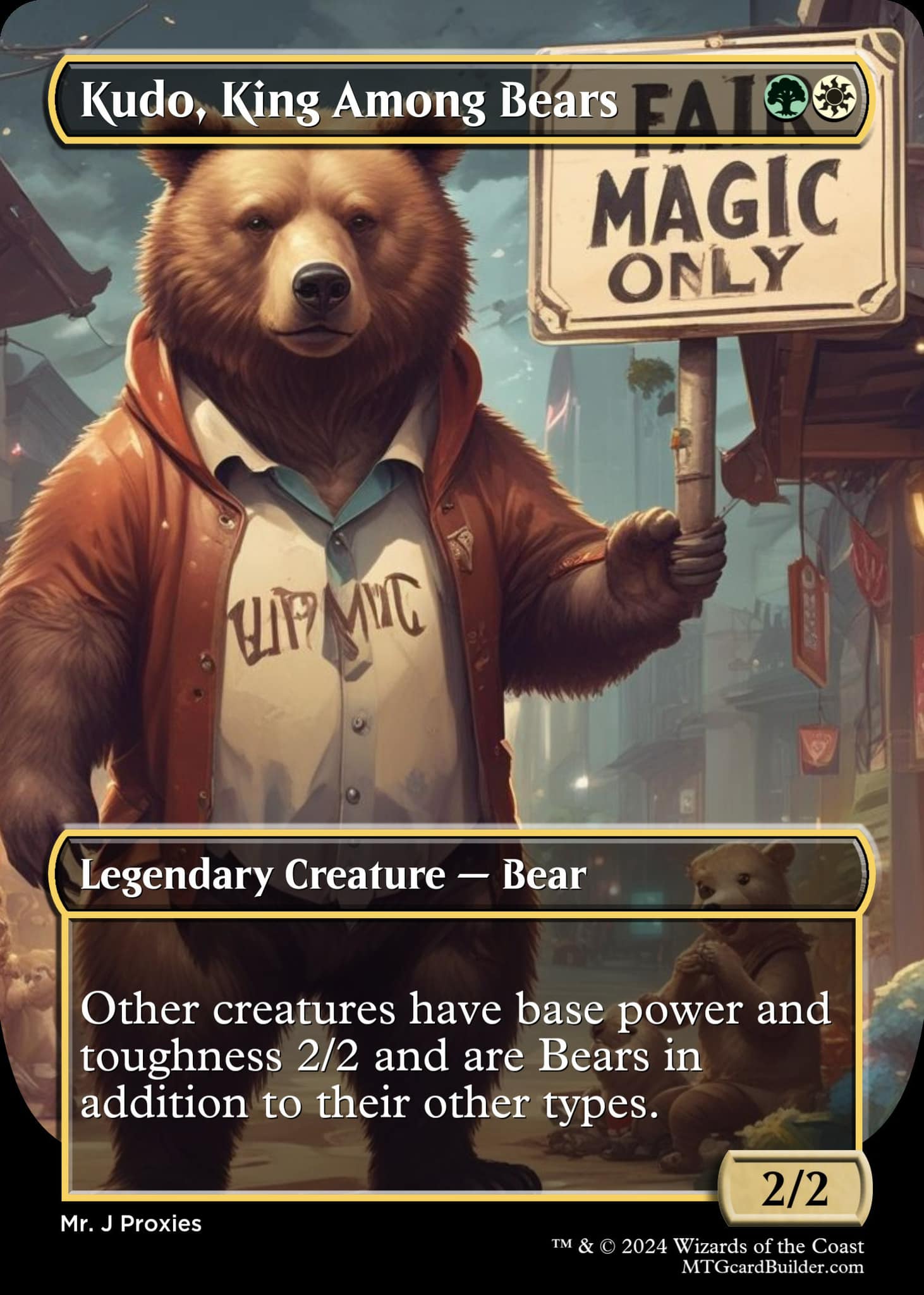 mtg kudo king among bears commander deck EDH Deck Kudo, 100 Magic Cards Custom Deck Tokens Bears Modern Horizons 3 Modern Horizons 3 (MH3) #432 Illustrated by Ekaterina Burmak Magic Kudo King Among Bears commander