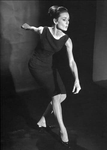 Audrey Hepburn wearing Valentino on the set of 
