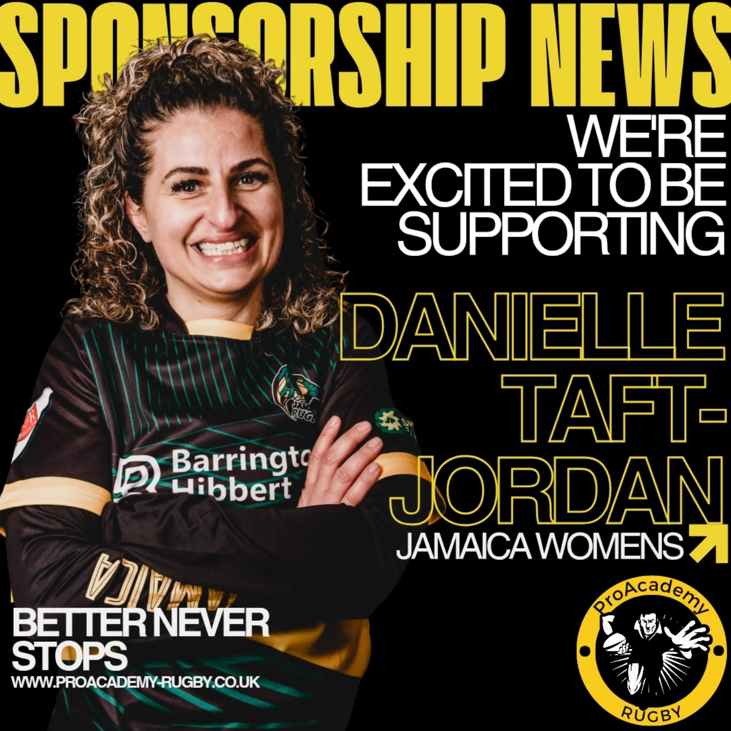 ProAcademy - ProAcademy Rugby is proud to sponsor @danajt1 as she sets ...