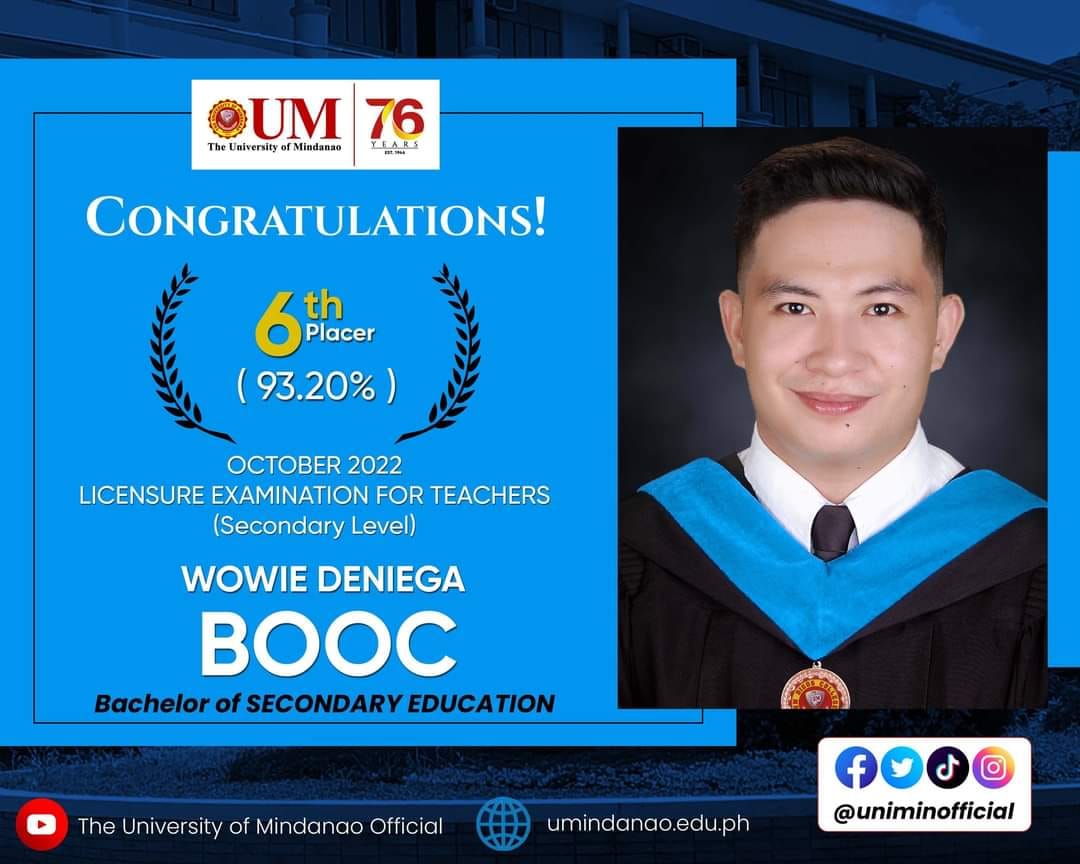 UM Digos College - Department of Teacher Education Alumni