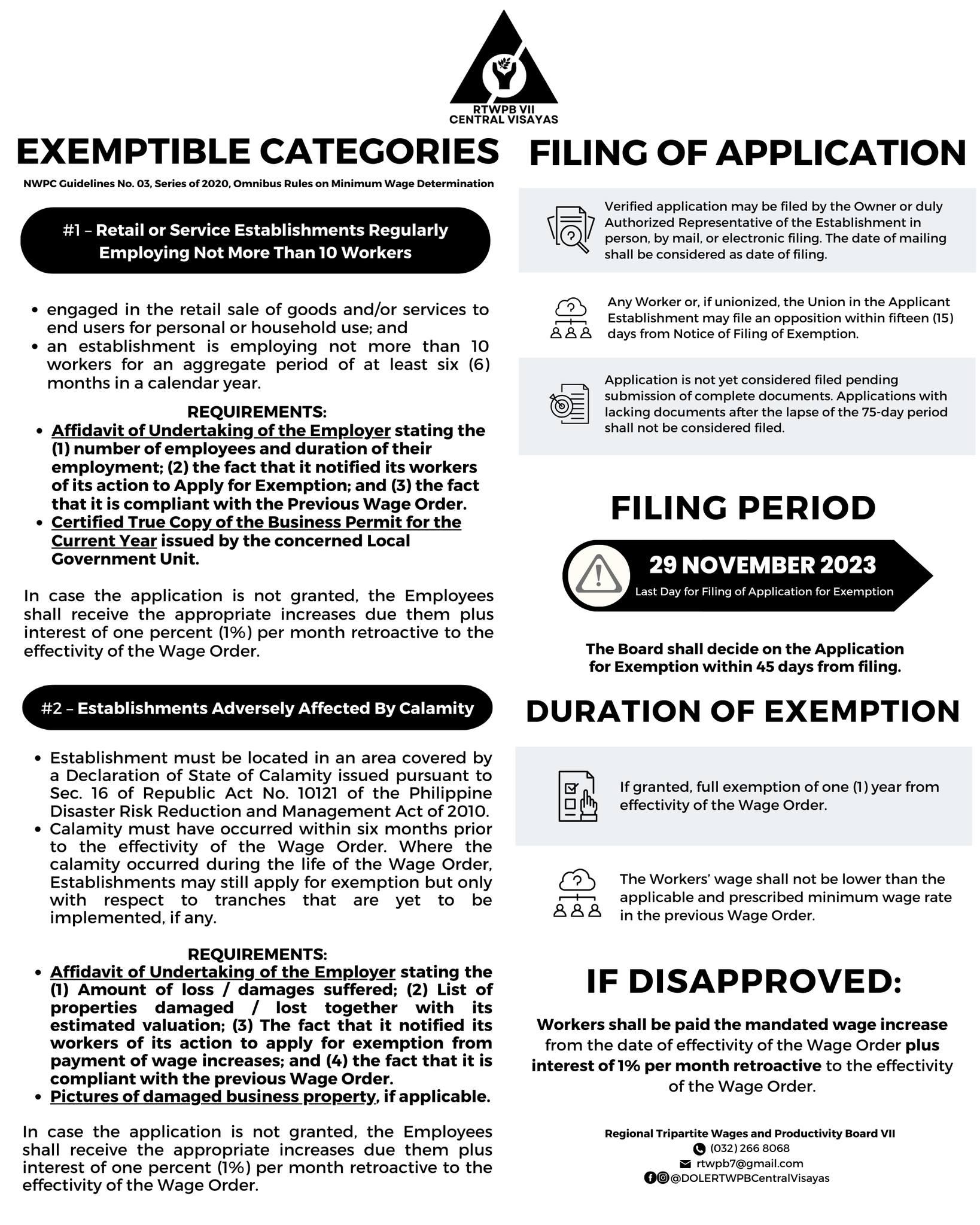 DOLE - 𝐅𝐘𝐈 │ 𝐀𝐏𝐏𝐋𝐈𝐂𝐀𝐓𝐈𝐎𝐍 𝐅𝐎𝐑 𝐄𝐗𝐄𝐌𝐏𝐓𝐈𝐎𝐍 As per NWPC Guidelines No. 03, S ...