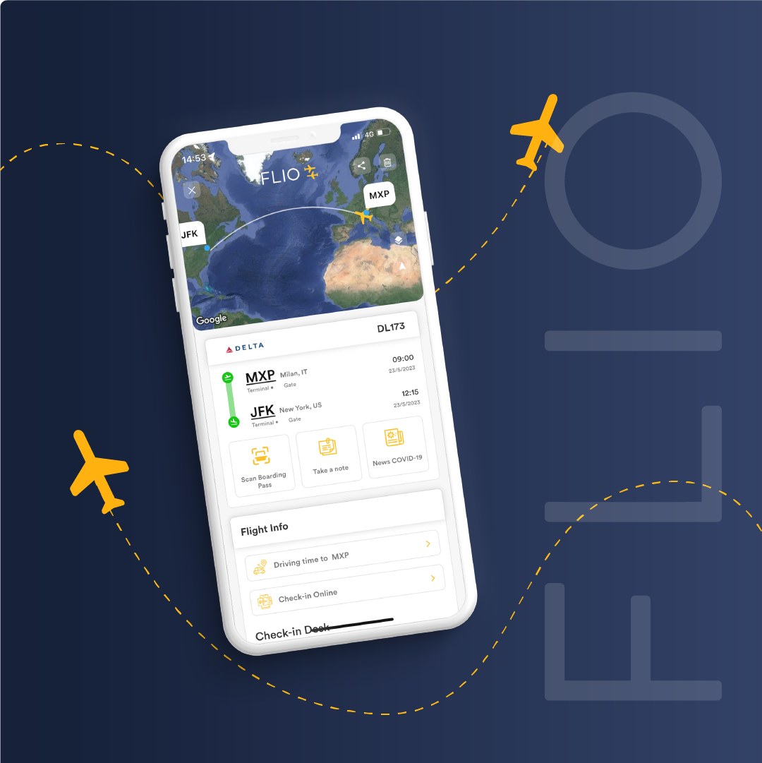 FLIO - New flight interface, real-time flight information,...