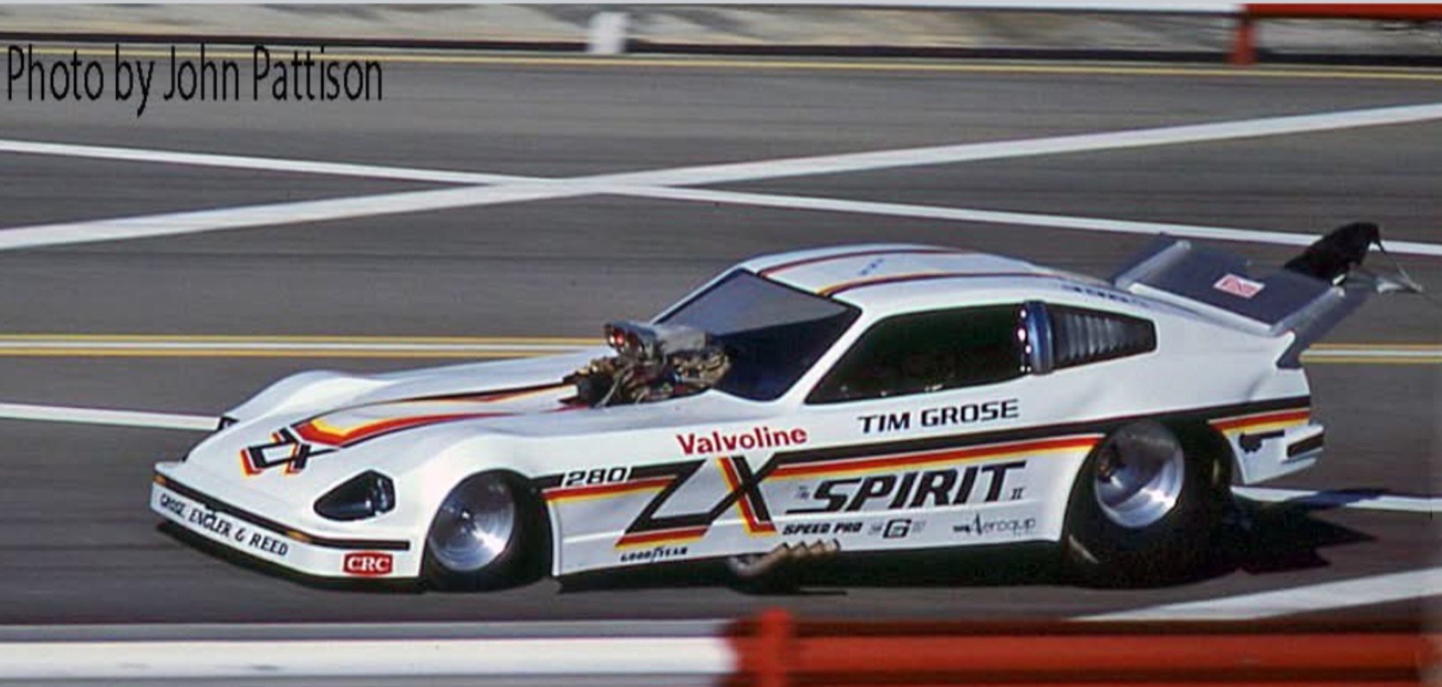 Drag - Tim Grose in his Datsun 280z bodied Nitro Funnycar dumping the ...