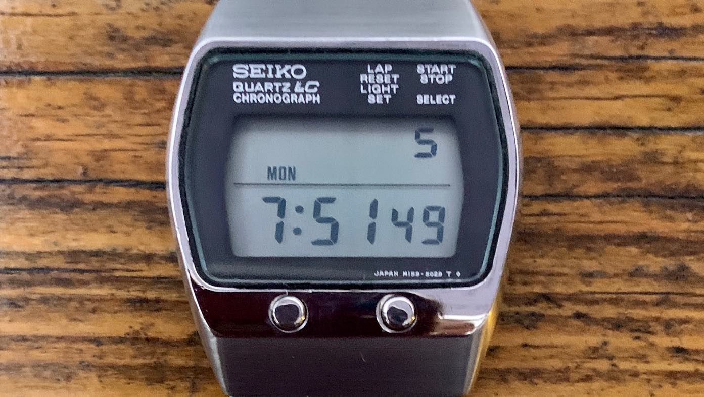 Early vintage Seiko digital September 1977 M159-5028 . Months