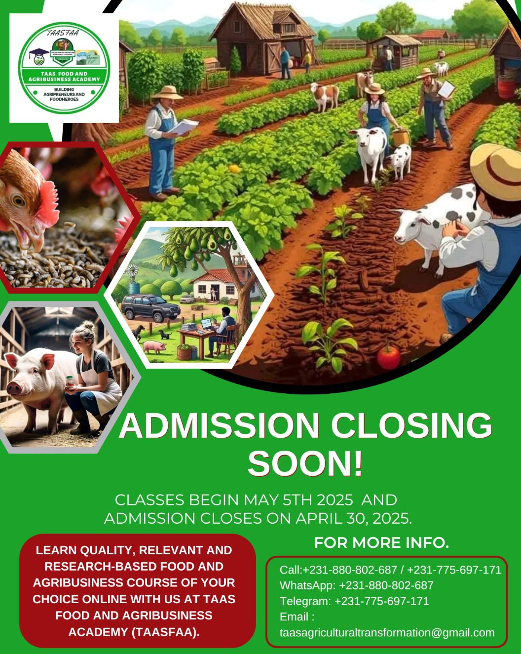 TAAS Food And Agribusiness Academy (TAASFAA) Community | ADMISSION ...